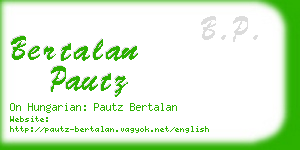 bertalan pautz business card